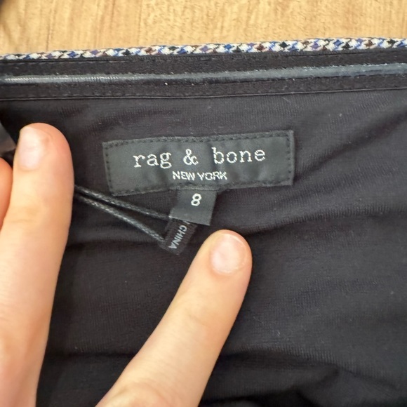 RAG & BONE Genevieve Houndstooth Wool-Blend Strapless Top Size 8 $358 NWT - Picture 10 of 11